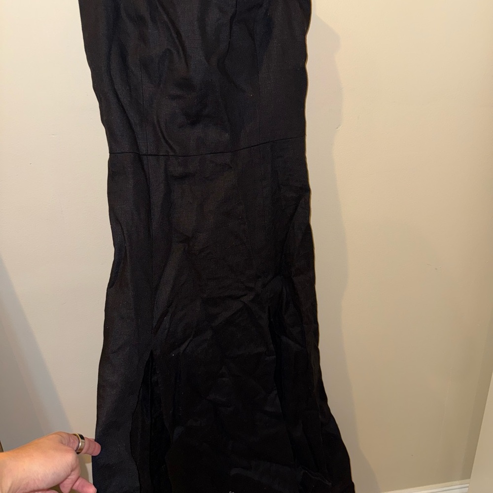 Reformation Black midi Dress